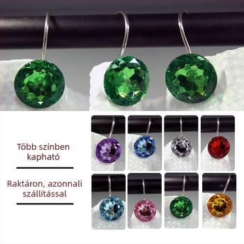 Kreatív akril zuhanyfüggöny-akasztók, több színű, S-alakú