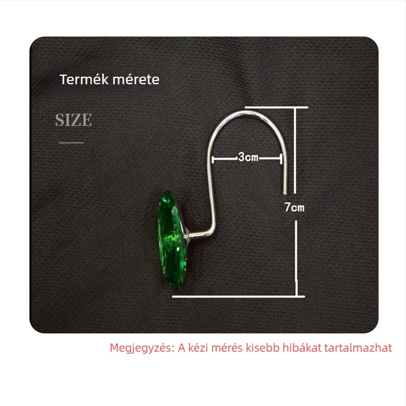Kreatív akril zuhanyfüggöny-akasztók, több színű, S-alakú