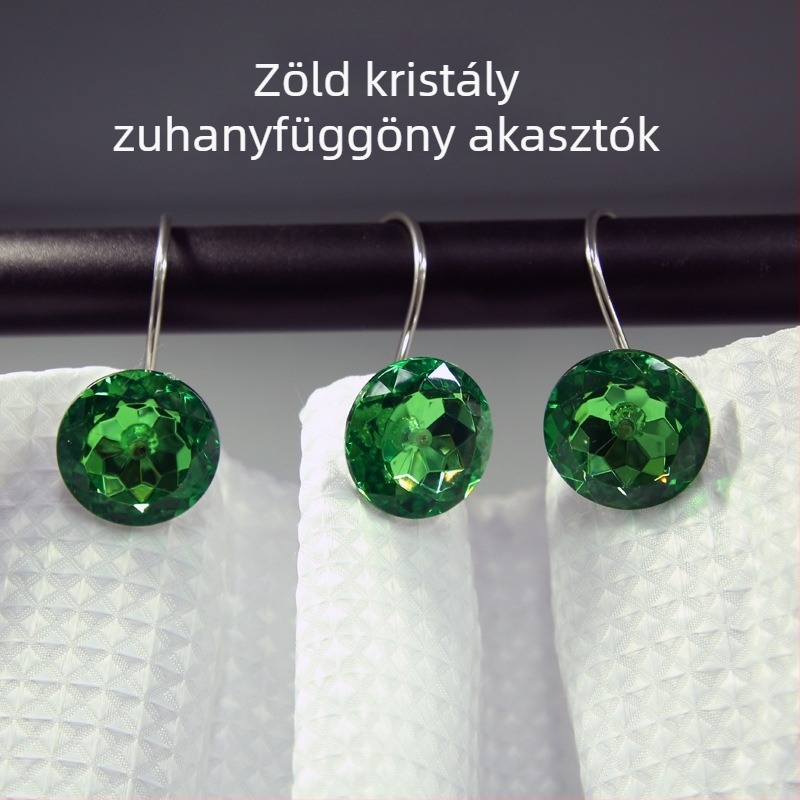 Kreatív akril zuhanyfüggöny-akasztók, több színű, S-alakú