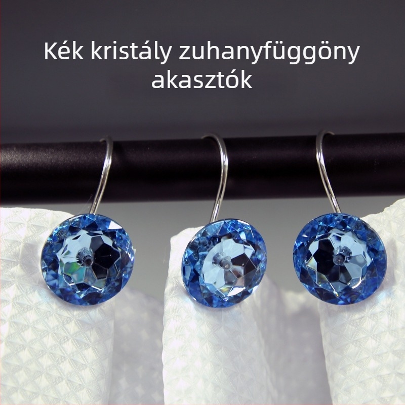Kreatív akril zuhanyfüggöny-akasztók, több színű, S-alakú