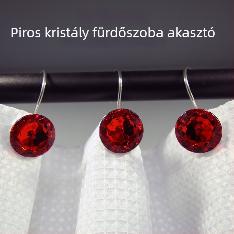 Kreatív akril zuhanyfüggöny-akasztók, több színű, S-alakú