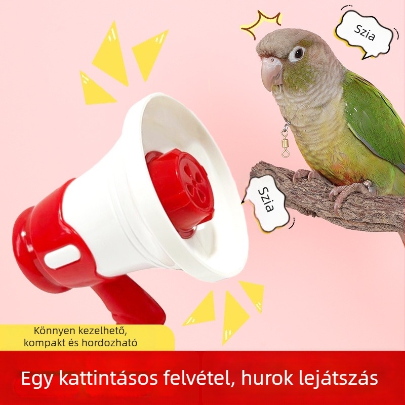 Papagáj beszédtanulási ismétlő, hangrögzítő és interaktív játék
