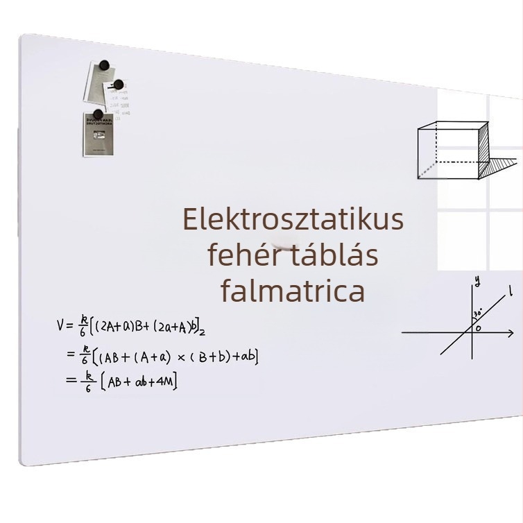 Eltávolítható elektrosztatikus fehér tábla falimatrica gyerekeknek – írásra és rajzolásra