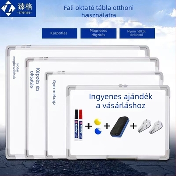 Függő, kétoldalas mágneses fehér tábla íráshoz – otthoni oktatáshoz