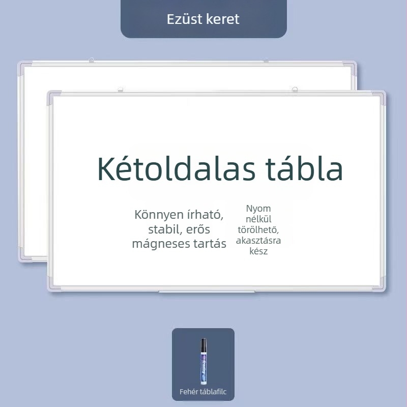 Függő, kétoldalas mágneses fehér tábla íráshoz – otthoni oktatáshoz