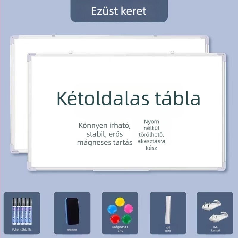 Függő, kétoldalas mágneses fehér tábla íráshoz – otthoni oktatáshoz