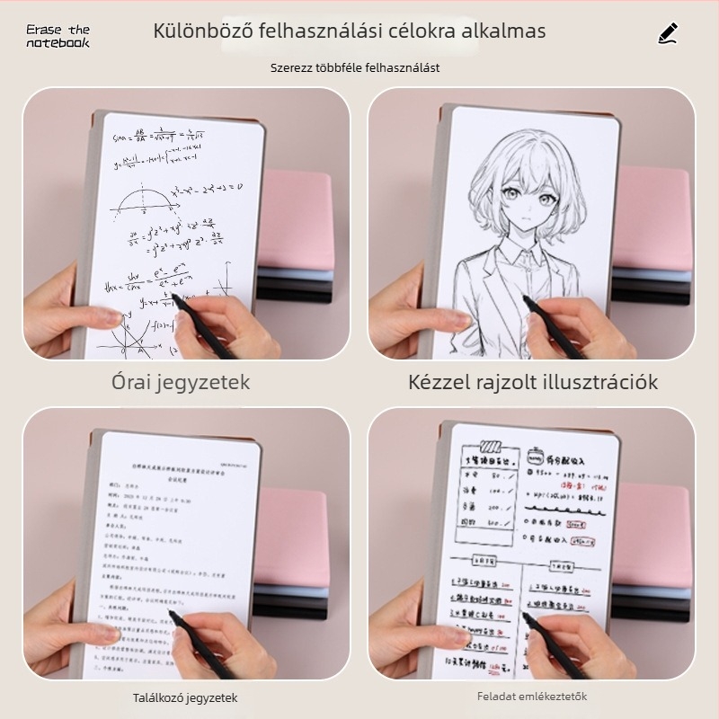 Kétoldalas asztali fehér tábla, törölhető írásra és jegyzetelésre, TOEFL és GRE gyakorláshoz
