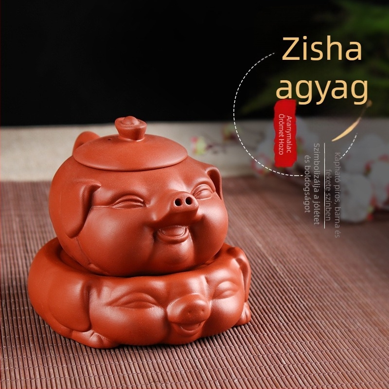 Mini Yixing lila agyag teáskanna és teáscsésor készlet teás tálcával, Kung Fu teáskészlet