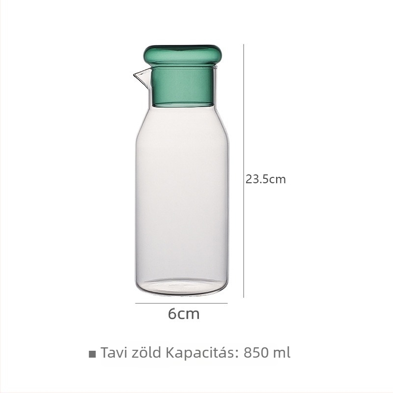 Retro boroszilikát üvegből készült gyümölcslé kanna fedővel, nagy kapacitású, otthoni használatra – készlet