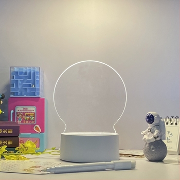 Átlátszó akril LED üzenet tábla, kétoldalas