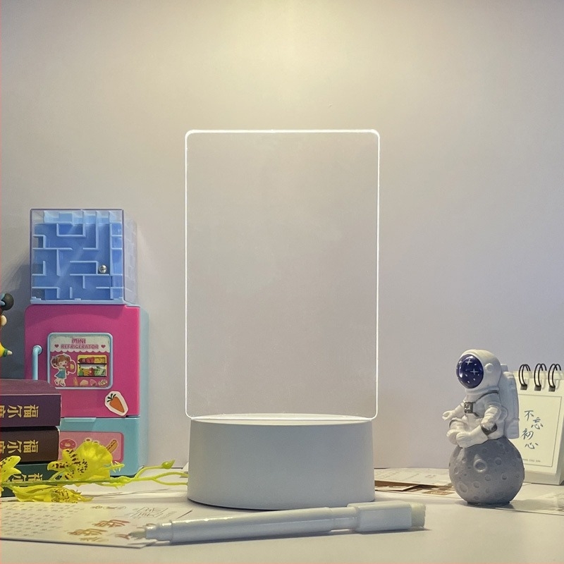 Átlátszó akril LED üzenet tábla, kétoldalas