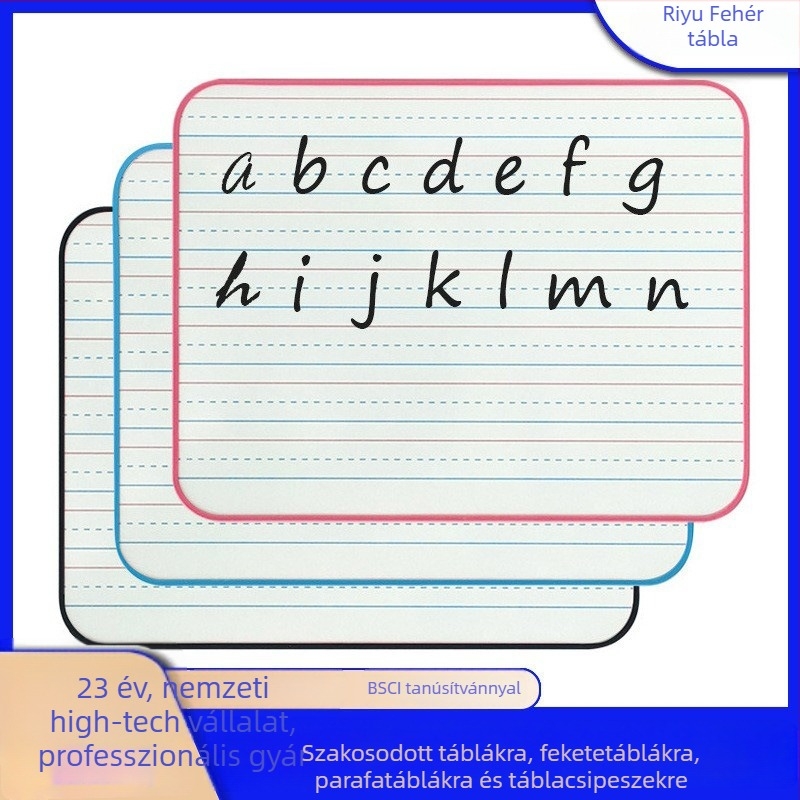 A4-es kétoldalas fehér tábla gyerekeknek, otthoni használatra, melamin panel, PVC keret