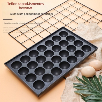 Takoyaki grillsütő 35 lyukú – halgolyókhoz, kolbászokhoz, gyöngytyúk tojásaihoz és polipgolyókhoz