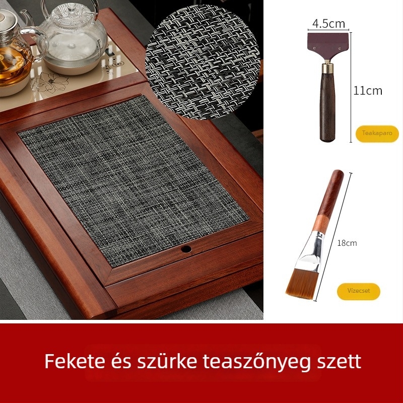Kung Fu teáskészlet kiegészítők: tea-maradványok szűrőpárna, vízálló teaalátét, bambusz alátét, teás asztal és tál, tea-maradvány háló