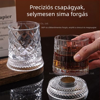 Forgó whisky pohár készlet – felújított, luxus otthoni használatra