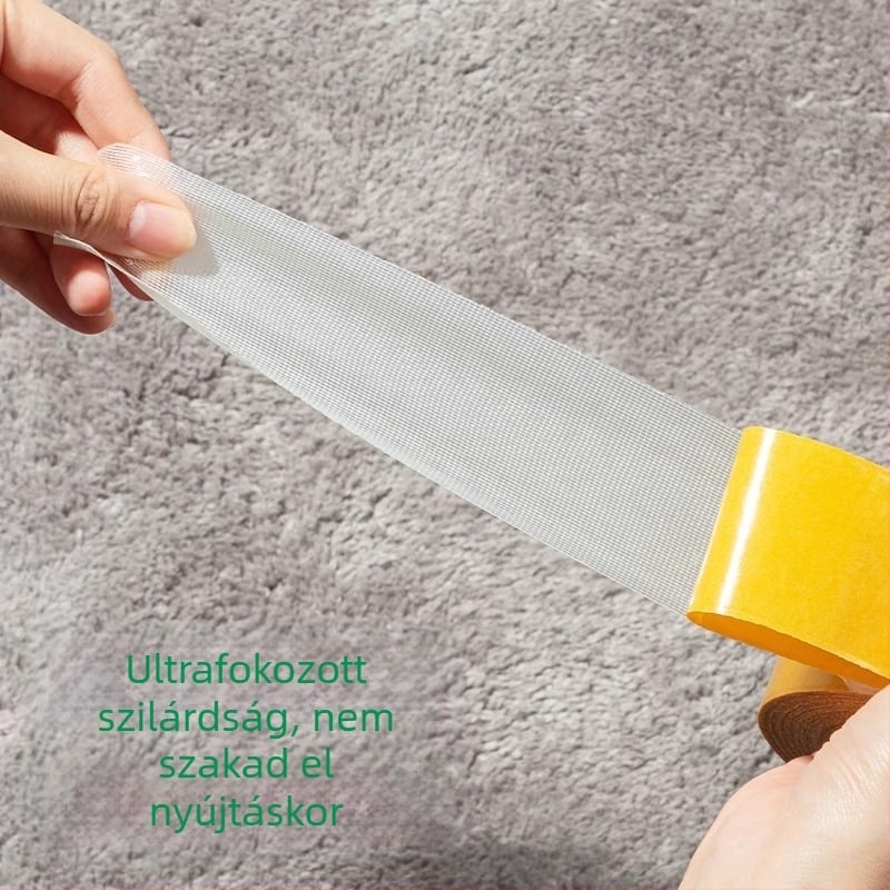 Deli kétszeres ragasztós szalag textil alapú, nagy viszkozitású, nem hagy nyomot, láthatatlan tapadás, erős tartás, modell 30802, hossz 20 m, szélesség 30 mm, vastagság 280 mm