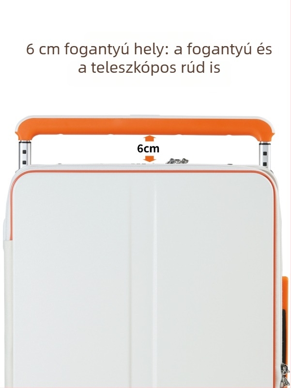 24 hüvelykes utazótáska elülső nyitású, széles teleszkópos fogantyúval, nagy kapacitású, 20 hüvelykes kézipoggyász, minimalist dizájn