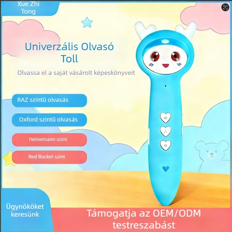 Olvasó toll gyerekeknek, okos kis szakértő RAZa Caterpillar, Heinemann Oxford Cambridge, univerzális, testreszabható