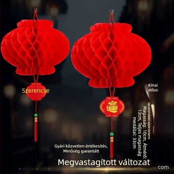 Kerek papírlámpás, 20 cm, esküvői és ünnepi dekorációhoz, kínai stílusú, modern minimalista dekor, Új Év