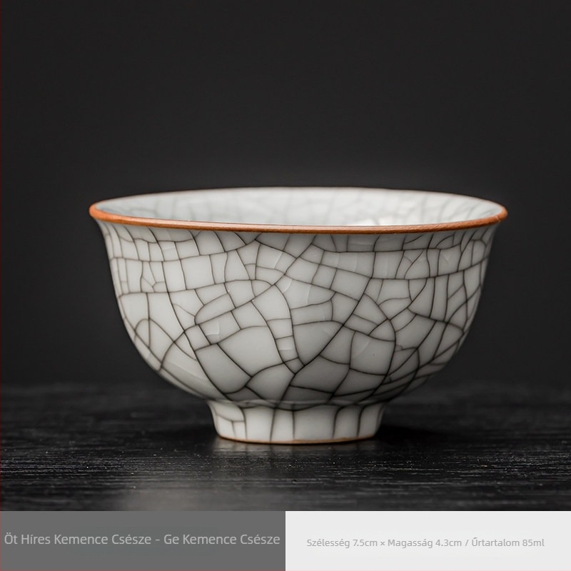 Öt híres kemencés porcelán teáskészlet ajándékdobozzal, mesteri csésze, kulturális és innovatív dizájn