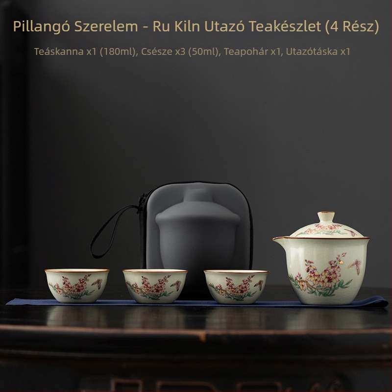 Ruyao utazó teáskészlet, kompakt készlet otthonra és szabadtéri használatra, hordozható bögrével, logó testreszabás vállalati ajándékokhoz