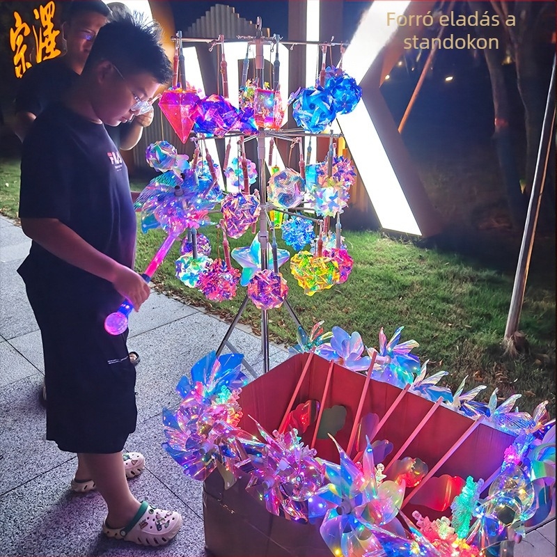 Kész lézeres színes lámpások – kézben tartható világító lámpások Mid-Autumn Festival és Tavaszi Fesztivál számára, dekoratív lámpások
