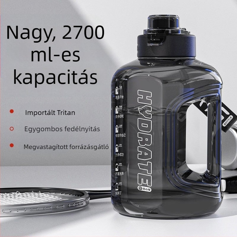 Nagy kapacitású víz‑palack, 2026-os új modell, férfi sportpalack, nagy méret, hőálló, nyári vizes palack