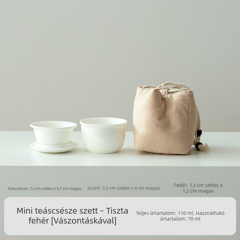 Egy személyes kerámia teáskészlet — hordozható mini készlet kültéri használatra és utazásokhoz