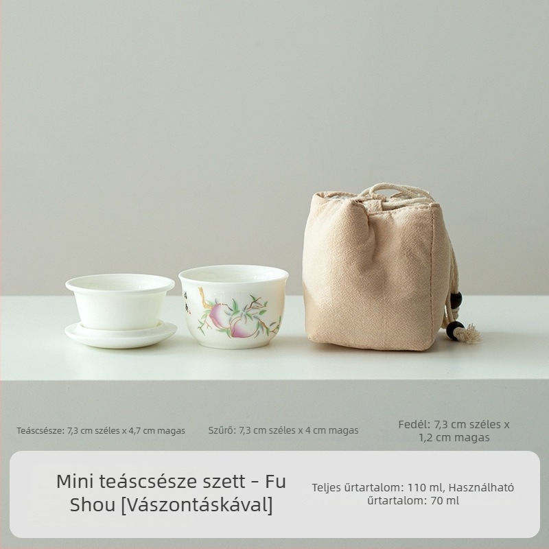 Egy személyes kerámia teáskészlet — hordozható mini készlet kültéri használatra és utazásokhoz