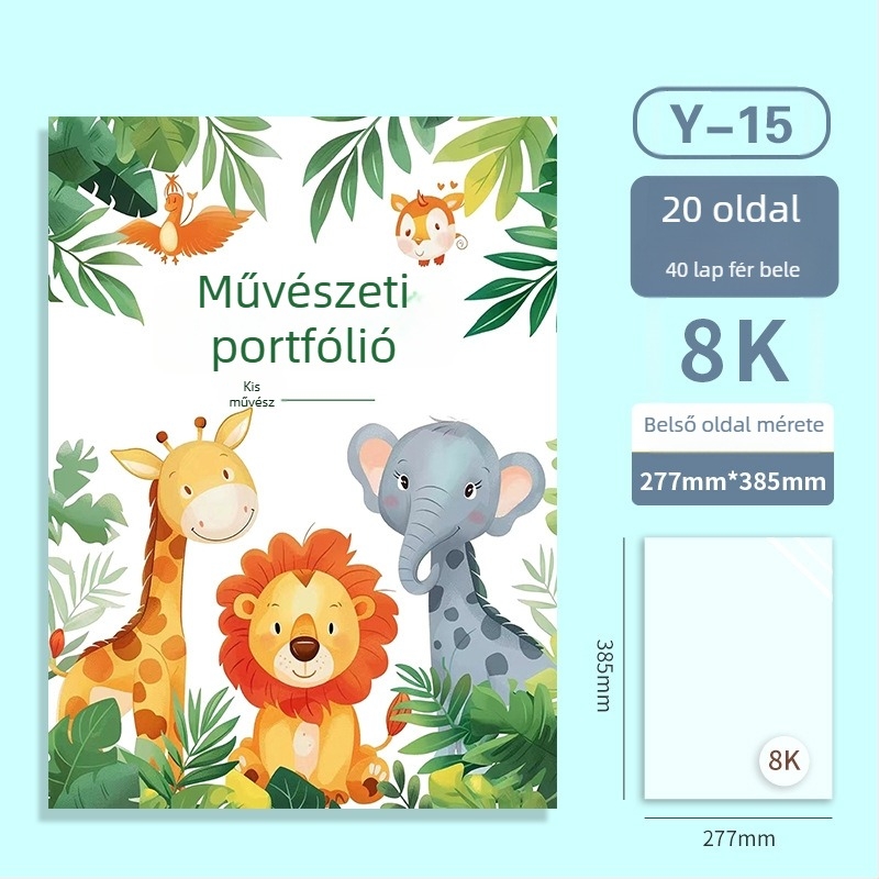 Hordozható A3 művészeti mappa és portfólió, 20 oldalas védőalbum a művekhez, A3 méret, 4K művészeti gyűjtemény, A2 mappa, 8K képtár mappa