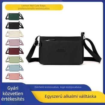 Könnyű, vízálló nylon válltáska, mindennapi használatra, trendi keresztpántos táska telefonhoz