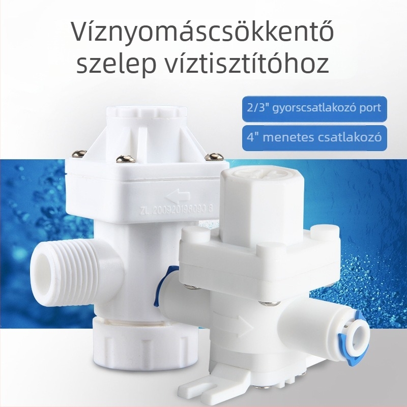 Vízszűrőhöz nyomáscsökkentő szelep — 2/3/4 pontos csatlakozás, védelem a víznyomáscsúcs ellen, nyomás szabályozás