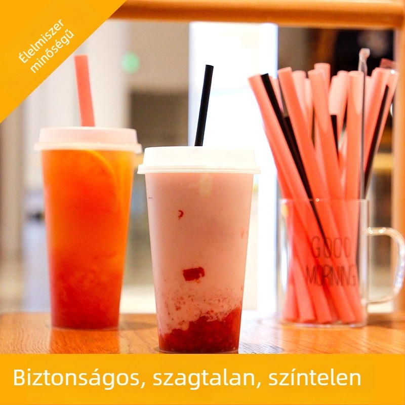 1000 darabos nagykereskedelmi bubble tea vastag szívószálak, 11 mm, színes műanyag, egyenként csomagolva