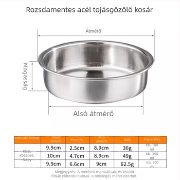 Rozsdamentes acélból készült belső tartály tojásgőzölőhöz — tál tojásos pudinghoz és pároló tál