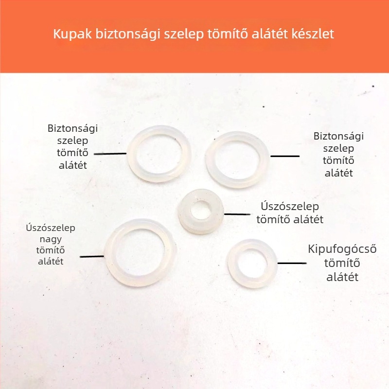 Nyomásos edény szelepének tömítőkészlet: O-gyűrűs tömítések, kioldó szelep tömítés és kis bőr párna kiegészítők