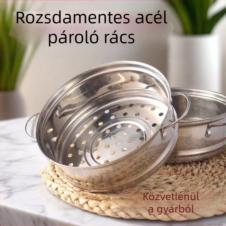 Rozsdamentes acél gőzölő kosár, gőzölő rács és gőzölő tálca
