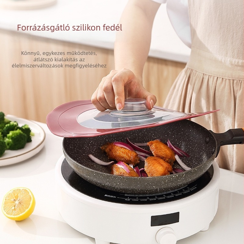 Kör alakú szilikon fazékfedők – többméretű, multifunkcionális konyhai fedők az ételek tárolásához