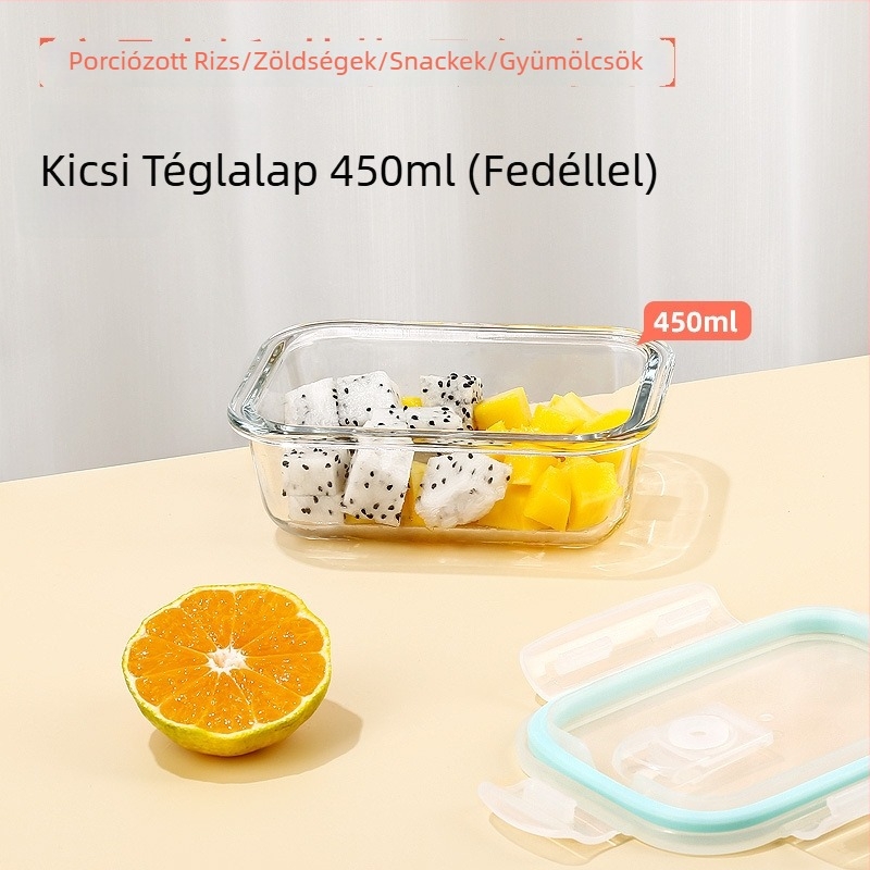 Cilock boroszilikát üvegből készült leves- és gyümölcs tál fedővel, mikrohullámú sütőben használható, 800–1000 ml