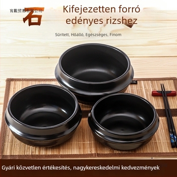 Bibimbap kőedény tál, kis egyszemélyes adaghoz – rizs és leves