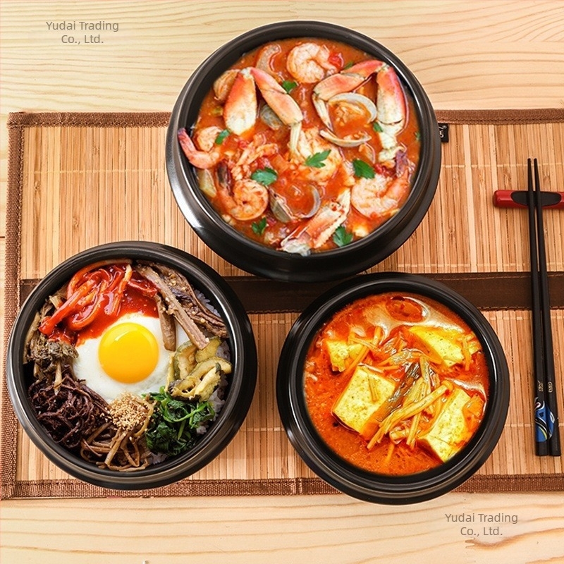 Bibimbap kőedény tál, kis egyszemélyes adaghoz – rizs és leves