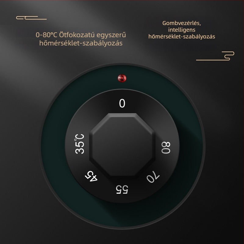 10L-es szigetelt termosztátos leveses fazék, rozsdamentes acél testtel, öntöttvas aljjal, kereskedelmi használatra