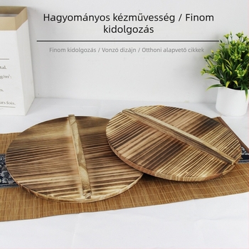Ős cédrusfa fazékfedő otthoni használatra, tömörfa fedél a főzéshez, rizs párolásához és nagy edényekhez