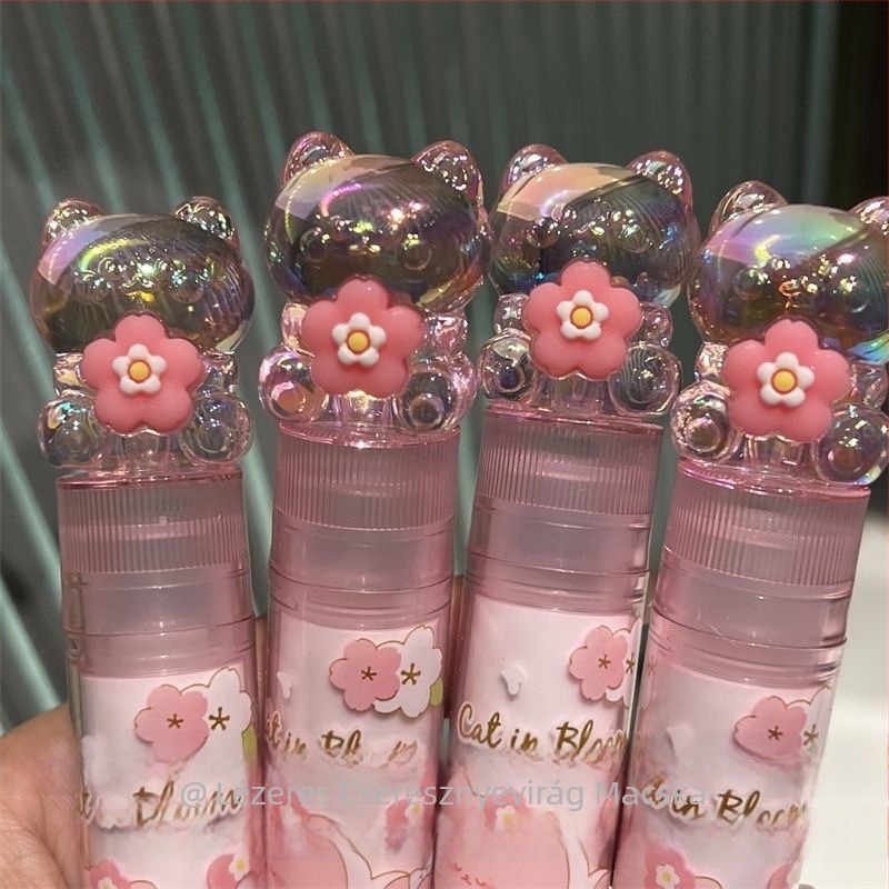 Láser Sakura macska radír, Instagram-stílusú dizájn, élénk színek, nagy méret, aranyos lányos motívum
