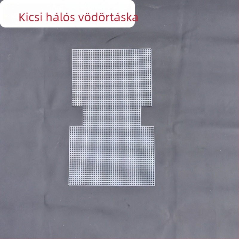 DIY mini vödör-stílusú táska ciúscsal — kézzel szőtt hálós táska műanyag lemezekből készült anyagból nőknek