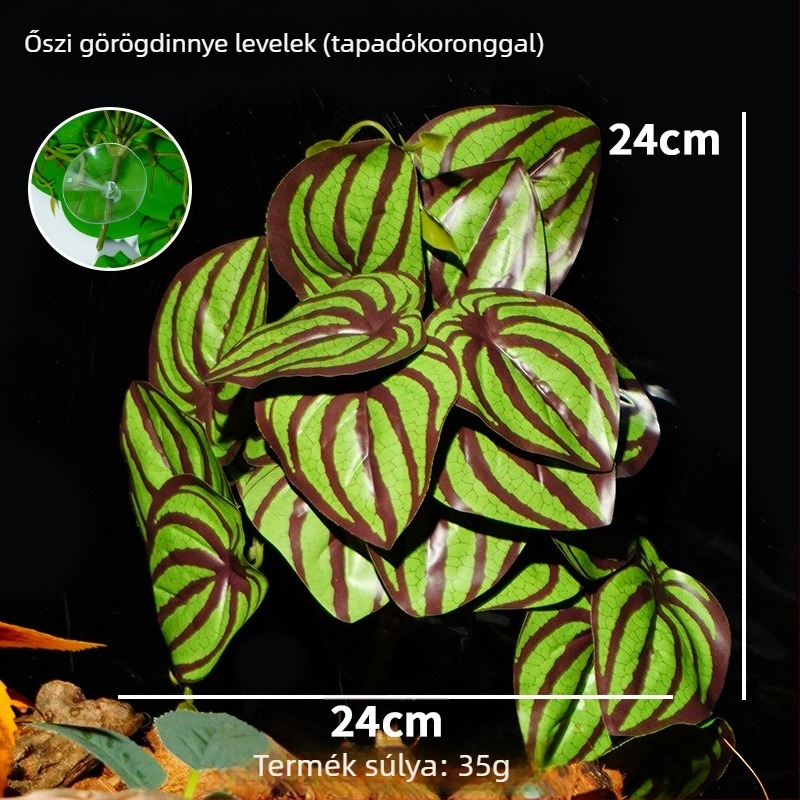 Műanyag növények terráriumhoz hüllők és teknősök részére – zöld levelek a dzsungel hangulatáért