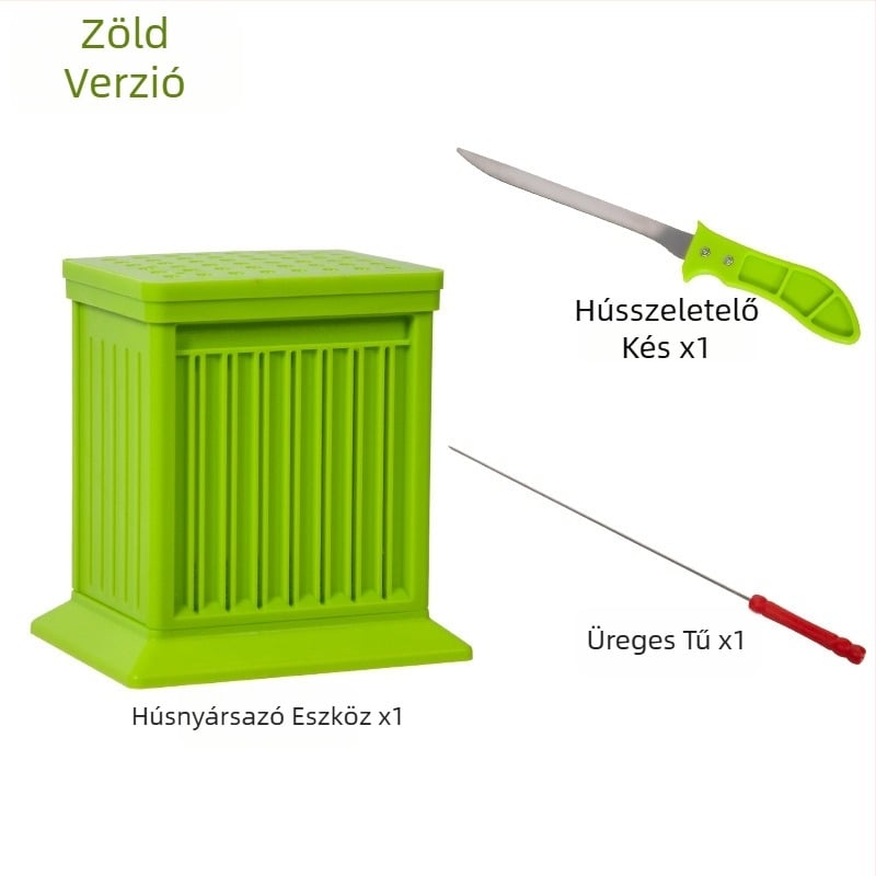 Grillnyárs eszköz, új modell, alkalmas golyó alakú húspogácsákhoz és kolbászokhoz, tiszta kezek