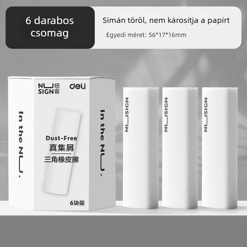 Deli NS151 Háromszög alakú radír porgyűjtővel általános iskolások számára