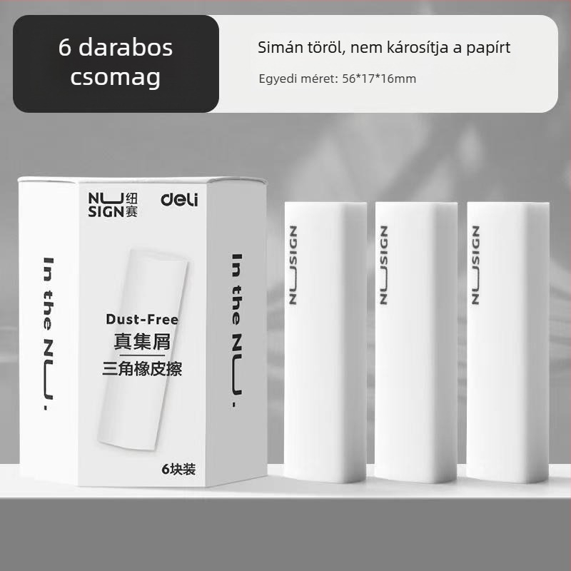 Deli NS151 Háromszög alakú radír porgyűjtővel általános iskolások számára
