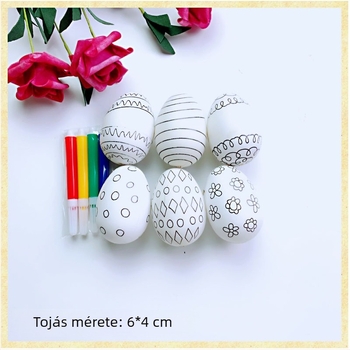 Mintás műanyag húsvéti tojás gyerekeknek — DIY kézi festés