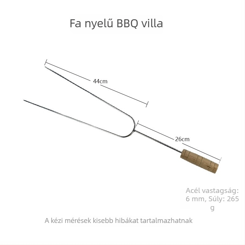Rozsdamentes acél grillnyársak, 60 cm, két- és háromágú kivitel, kereskedelmi felhasználásra, brazil báránycomhoz, csirkéhez és nyúlhoz